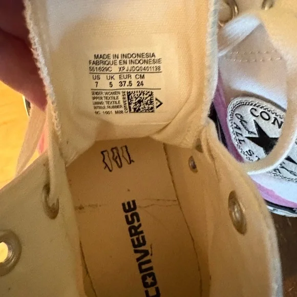 Converse sunset watercolor skyline print high tops 7 - Picture 7 of 7